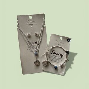 Family Tree Jewelry Set - Silver